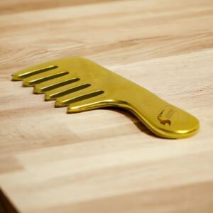 Kansa Bronze Comb with Handle - Premium Wide Tooth