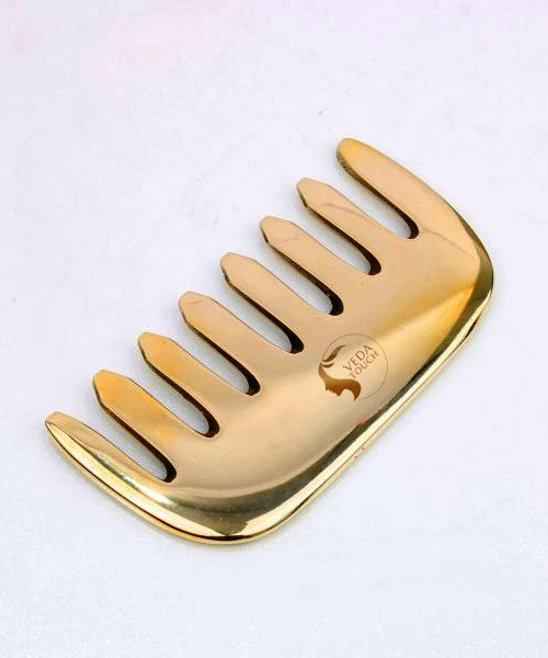 Kansa Bronze Comb - Wide Tooth Hair & Scalp Massager